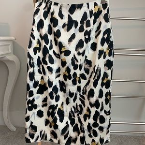 Leopard Print Midi Skirt